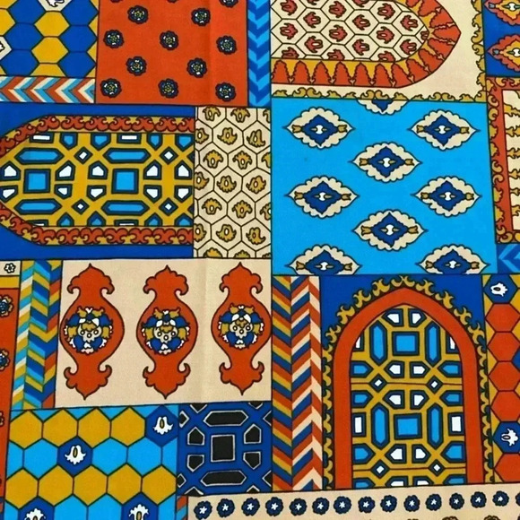 Vintage 1960s Polyester Retro Cloth Fabric - Picture 2 of 8